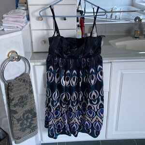 Ted baker silk midi dress with removable straps